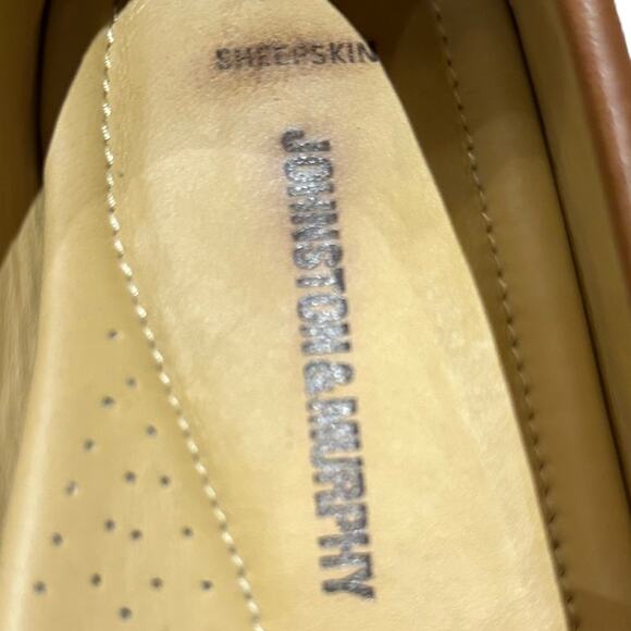 Johnston& Murphy  shoes Mens 9.5 Sheepskin Brown Leather Penny Loafer Style main image 6